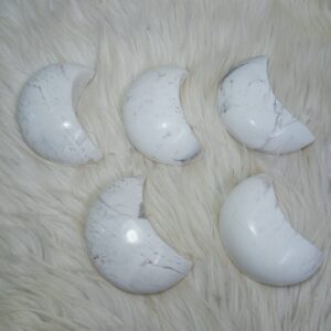 White Snow Agate Moon