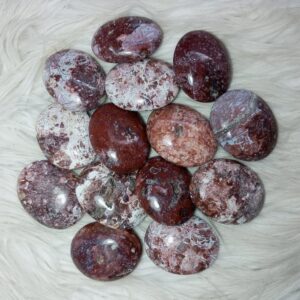 Red Spider Jasper Palm Stone